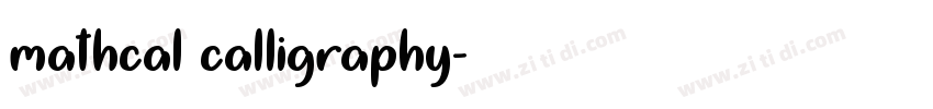 mathcal calligraphy字体转换